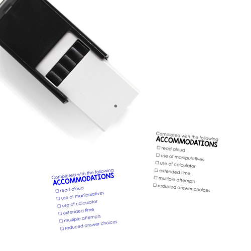 "Accommodations" List Self-Inking Rubber Stamp for Teachers