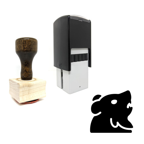 "Skill Beast Bear" rubber stamp with 3 sample imprints of the image