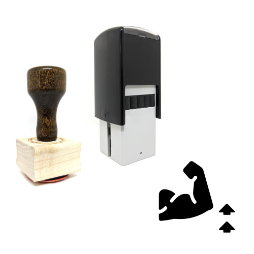 "Support Strength Increase" rubber stamp with 3 sample imprints of the image