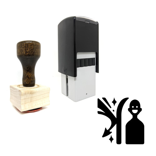 "Skill Magic Barrier" rubber stamp with 3 sample imprints of the image