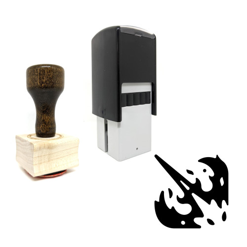 "Skill Magic Dragon Breath" rubber stamp with 3 sample imprints of the image