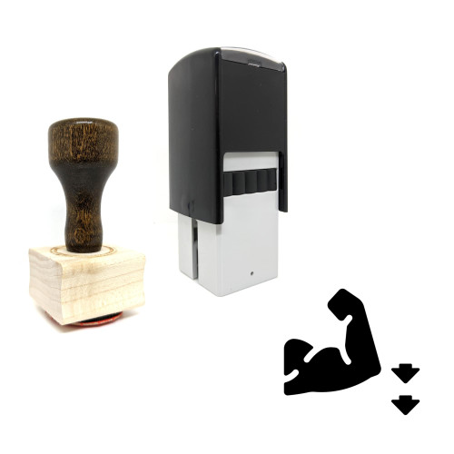 "Abnormal Strength Decreased" rubber stamp with 3 sample imprints of the image