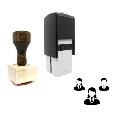 "Users" rubber stamp with 3 sample imprints of the image