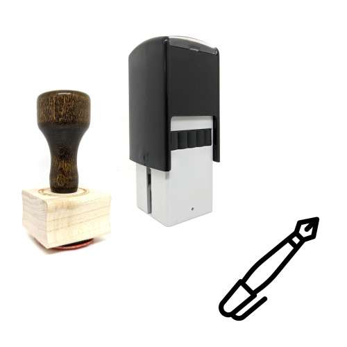 "Pen" rubber stamp with 3 sample imprints of the image