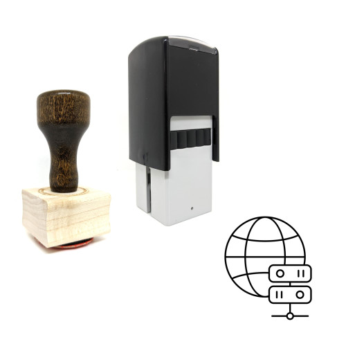 "Server Location" rubber stamp with 3 sample imprints of the image