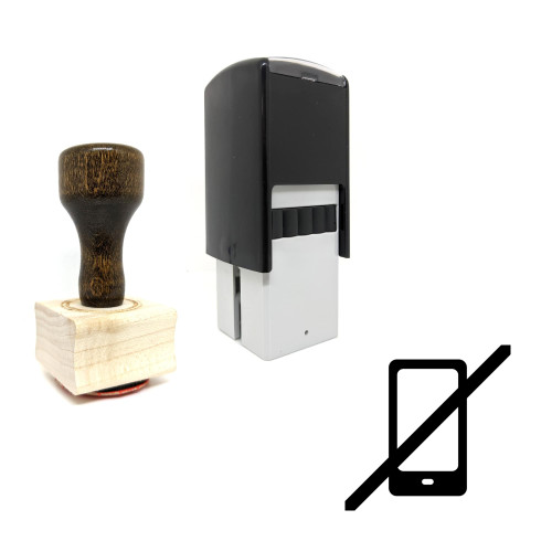 "Smartphone" rubber stamp with 3 sample imprints of the image