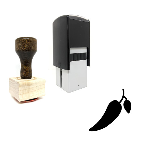 "Chili Pepper" rubber stamp with 3 sample imprints of the image