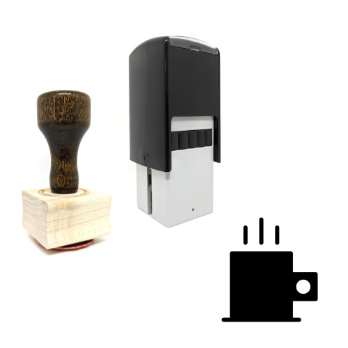 "Espresso Cup" rubber stamp with 3 sample imprints of the image