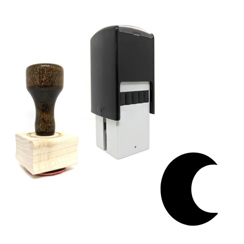 "Moon" rubber stamp with 3 sample imprints of the image "Moon" rubber stamp with 3 sample imprints of the image