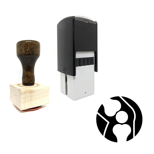 "Knee Bones" rubber stamp with 3 sample imprints of the image