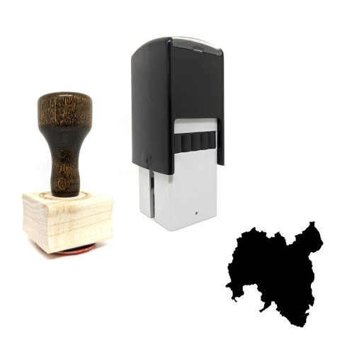 "Tolna County" rubber stamp with 3 sample imprints of the image