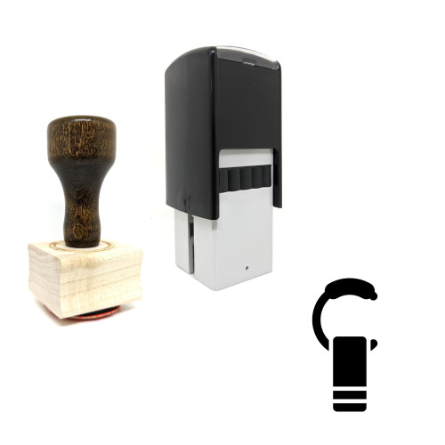 "Towel" rubber stamp with 3 sample imprints of the image