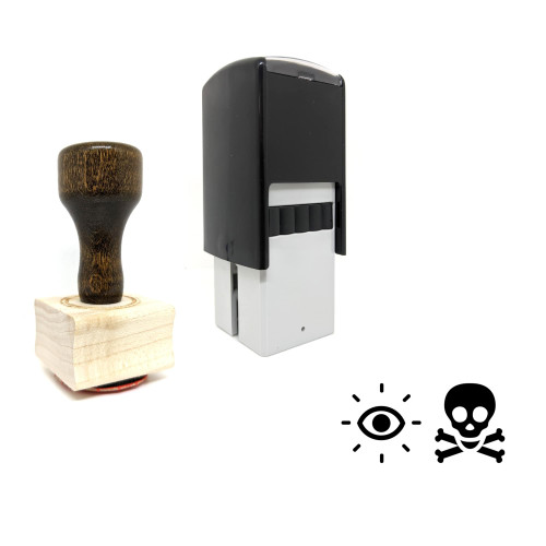 "Attention Danger" rubber stamp with 3 sample imprints of the image
