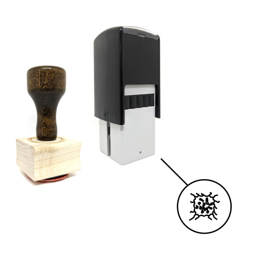 "Cancer" rubber stamp with 3 sample imprints of the image