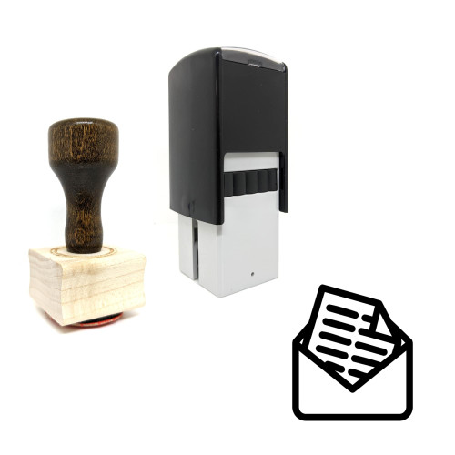 "Mailbox" rubber stamp with 3 sample imprints of the image
