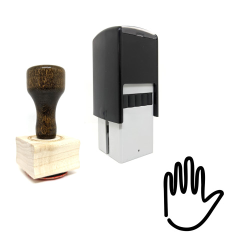 "Hold" rubber stamp with 3 sample imprints of the image