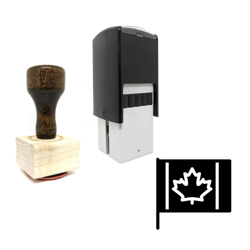 "Canada" rubber stamp with 3 sample imprints of the image
