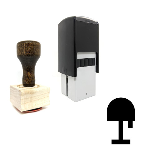 "Floor Lamp" rubber stamp with 3 sample imprints of the image