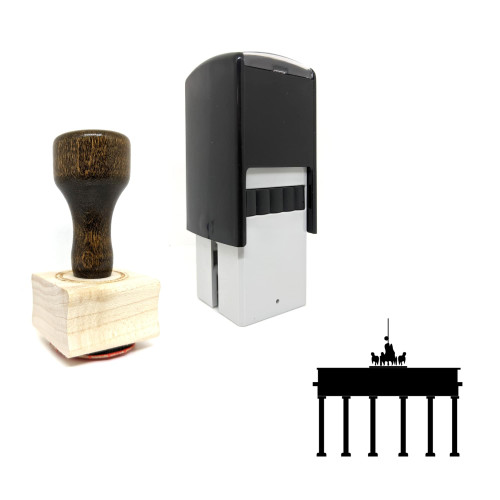 "Brandenburg Gate" rubber stamp with 3 sample imprints of the image