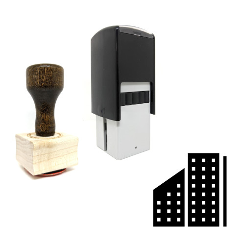 "Residential Building" rubber stamp with 3 sample imprints of the image