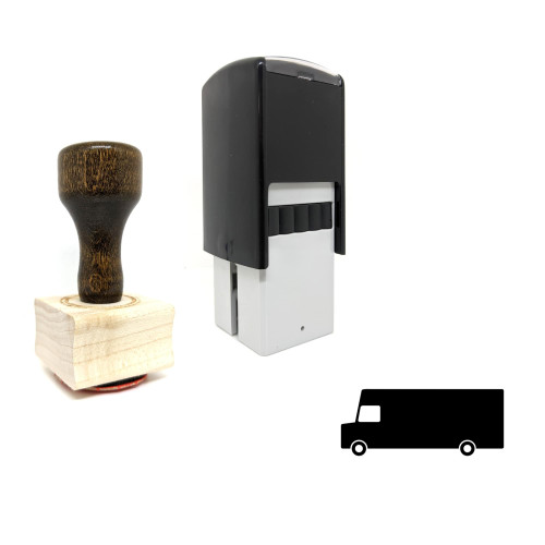 "Delivery Truck" rubber stamp with 3 sample imprints of the image