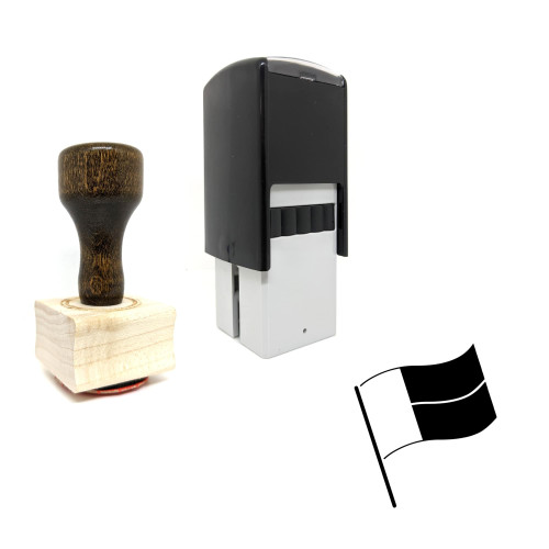 "Flag Of Madagascar" rubber stamp with 3 sample imprints of the image
