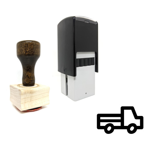 "Truck" rubber stamp with 3 sample imprints of the image