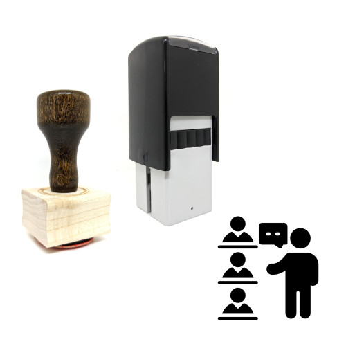 "Participation" rubber stamp with 3 sample imprints of the image