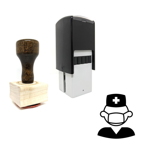 "Male Nurse" rubber stamp with 3 sample imprints of the image
