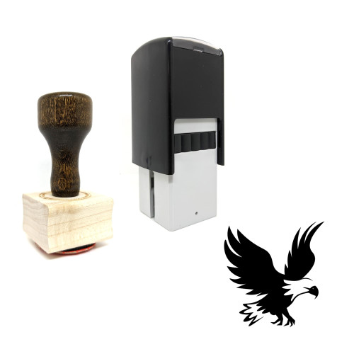 "Eagle" rubber stamp with 3 sample imprints of the image