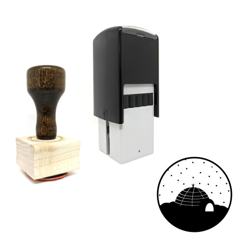 "Igloo" rubber stamp with 3 sample imprints of the image