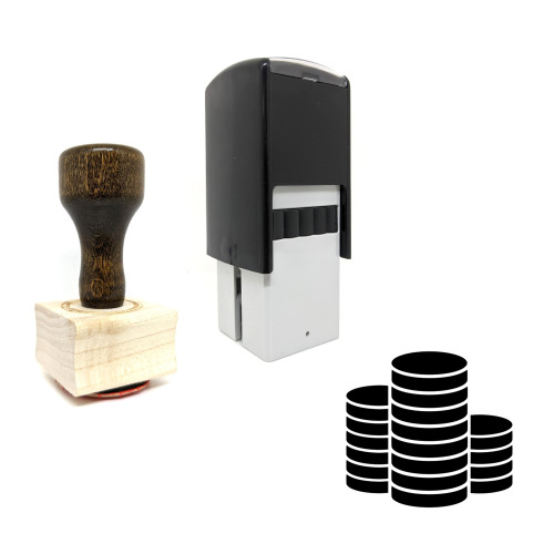 "Cash Stack" rubber stamp with 3 sample imprints of the image