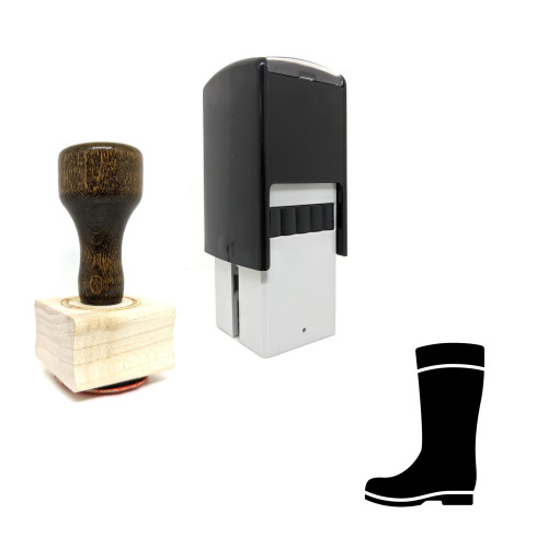 "Boot" rubber stamp with 3 sample imprints of the image