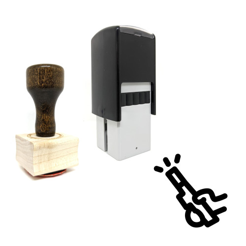 "Stun Gun" rubber stamp with 3 sample imprints of the image