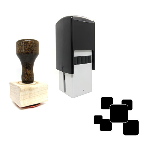 "Applications" rubber stamp with 3 sample imprints of the image