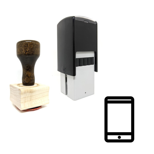 "Smartphone" rubber stamp with 3 sample imprints of the image