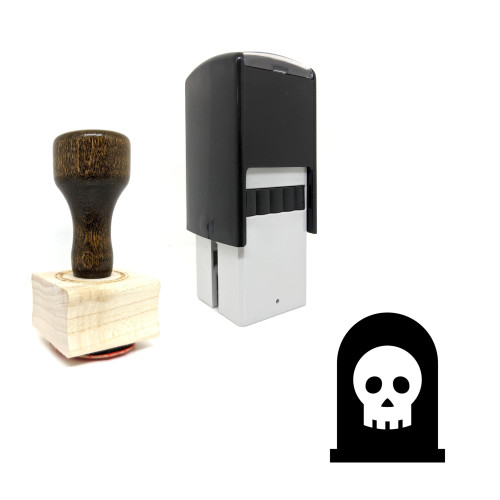 "Grave" rubber stamp with 3 sample imprints of the image