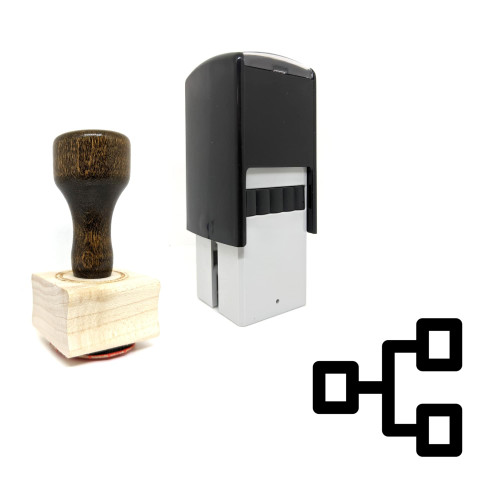 "Algorithm" rubber stamp with 3 sample imprints of the image