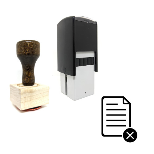 "Delete Document" rubber stamp with 3 sample imprints of the image