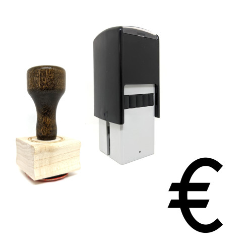 "Euro" rubber stamp with 3 sample imprints of the image