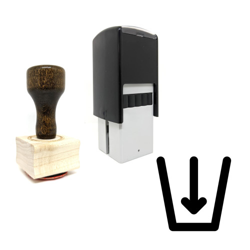 "Waste" rubber stamp with 3 sample imprints of the image
