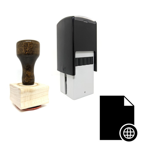 "Web Document" rubber stamp with 3 sample imprints of the image