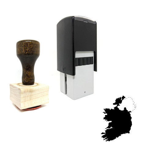 "Republic Of Ireland" rubber stamp with 3 sample imprints of the image