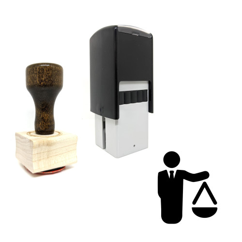 "Business Law" rubber stamp with 3 sample imprints of the image