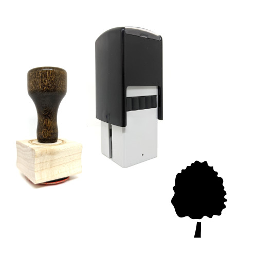 "Elm Tree" rubber stamp with 3 sample imprints of the image