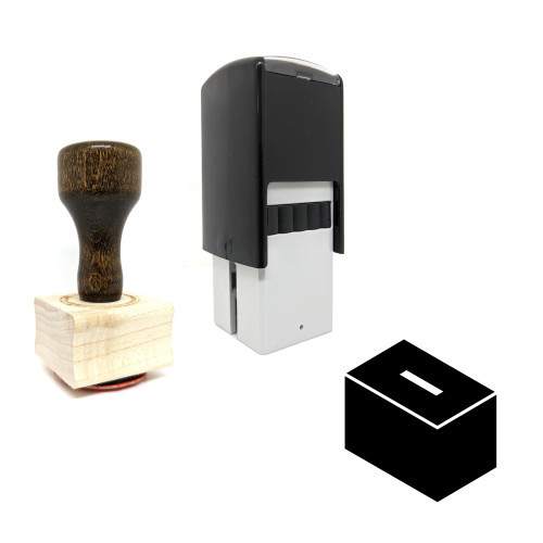"Ballot Box" rubber stamp with 3 sample imprints of the image