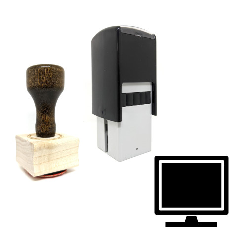 "Led Monitor" rubber stamp with 3 sample imprints of the image