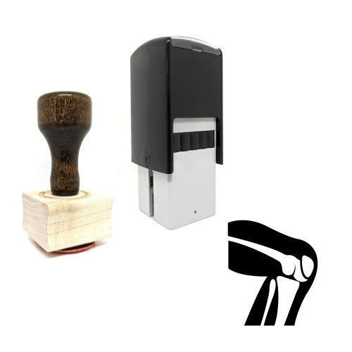 "Knee Joint" rubber stamp with 3 sample imprints of the image