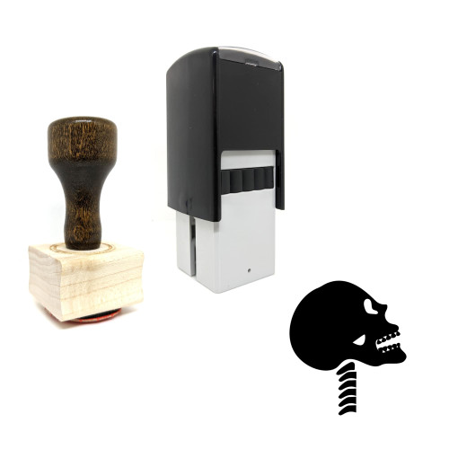 "Human Skull" rubber stamp with 3 sample imprints of the image "Human Skull" rubber stamp with 3 sample imprints of the image
