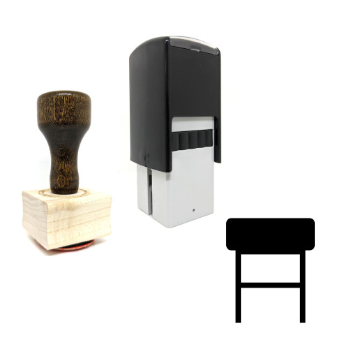 "Stool" rubber stamp with 3 sample imprints of the image